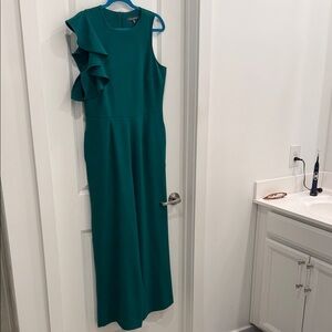 Julia Jordan Teal One-Shoulder Dress
